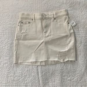Gap White Denim Mini Skirt-Size 24R